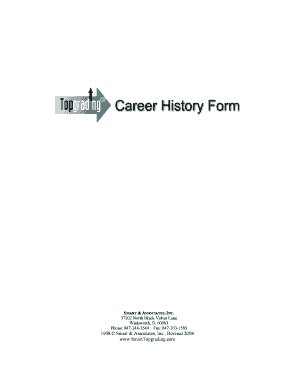 Career History Form