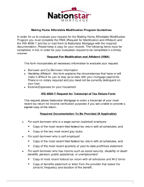 Making Home Affordable Modification Program Guidelines
