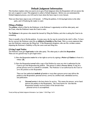 Fillable Online texaslawhelp Judgment Information - TexasLawHelp.org ...