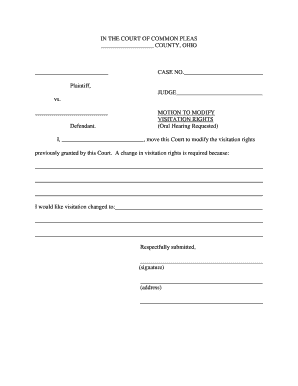 Motion to Modify Visitation Rights