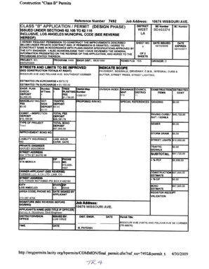 Los Angeles Construction Permit Application