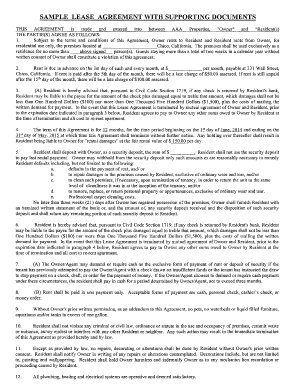 Lease extension template - pet addendum form