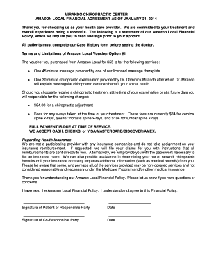 Amazon Local Financial Agreement