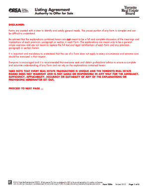 orea listing agreement fill online printable fillable blank form 40 1330