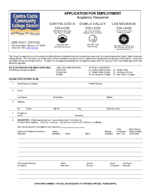 Application for Employment