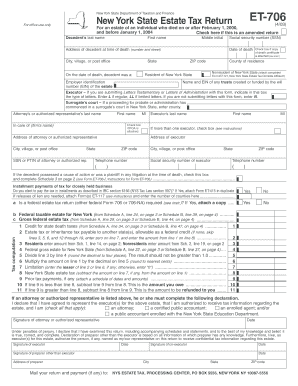 New York State Estate Tax Return ET-706