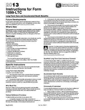 Instructions for Form 1099-LTC