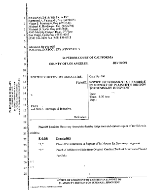 Notice Of Lodging Sample - Fill Online, Printable, Fillable, Blank ...