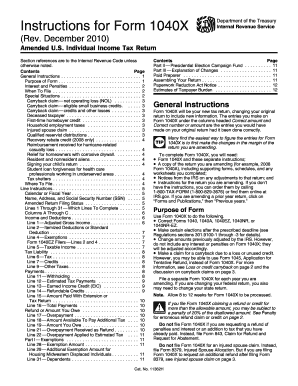 Amended US Individual Income Tax Return