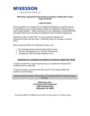 Superior HealthPlan Texas ERA Payer Agreement