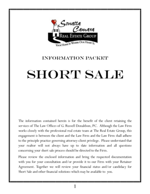 Short Sale Client Intake Form