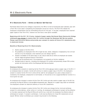 W-2 Electronic Consent Form
