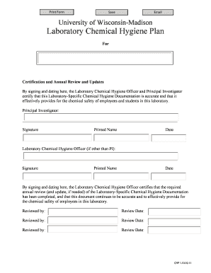 Appendix C. Chemical Hygiene Plan Template - Environment ...