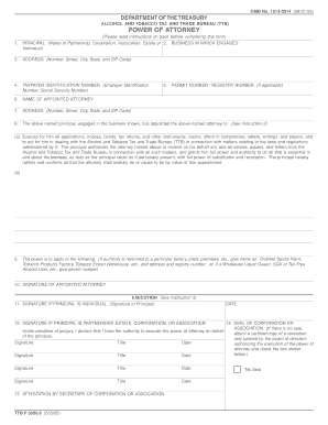 TTB Power of Attorney Form