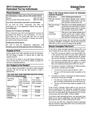 Arizona Form 221