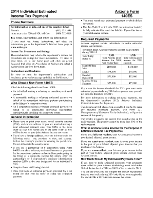 Arizona Form 140ES