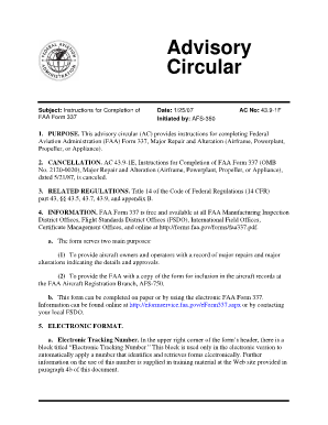 Form 137 request letter - ac 43 9 1f