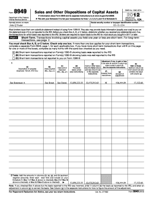 Form 8949 Sales and Other Dispositions of Capital Assets
