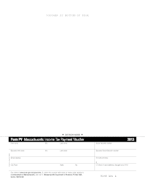 Massachusetts Income Tax Payment Voucher
