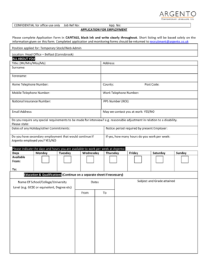 Application for Employment