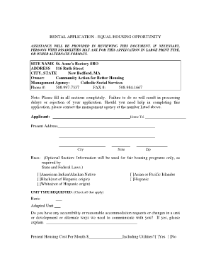 Rental Application Form