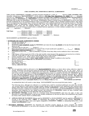 CMG Leasing Individual Rental Agreement