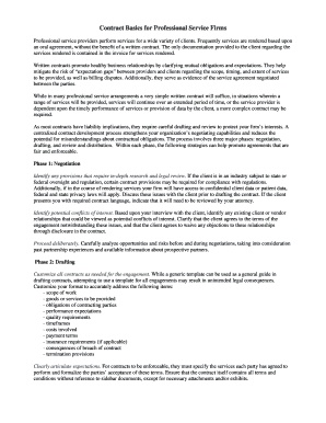 Professional Service Contract Template