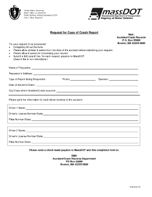 Request for Copy of Crash Report