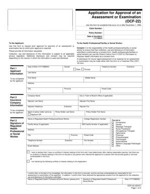 Ontario Assessment or Examination Approval Application