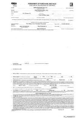 Second hand machinery sale agreement - Orea agreement of purchase and sale - The Elliot Lake Inquiry