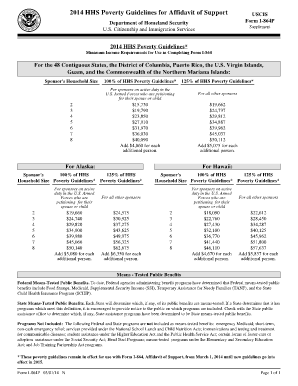 Afto 349 - 2014 HHS Poverty Guidelines for Affidavit of Support - uscis