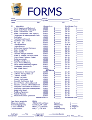 piada pdf order form