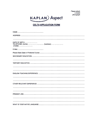 CELTA Application Form