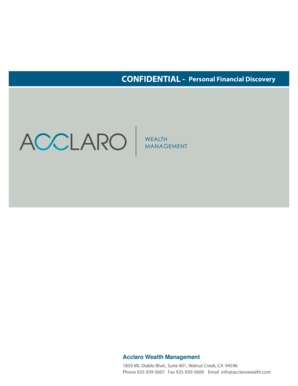 Personal Financial Discovery Form