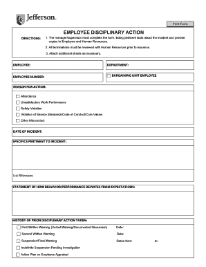 Written warning - how to fill a employee disciplinary action form