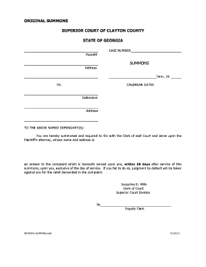 Georgia Summons