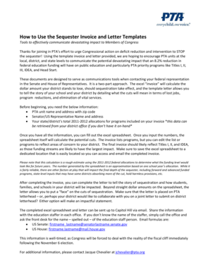 Sequester Invoice and Letter Templates