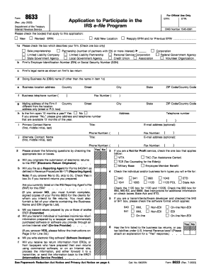 Application to Participate in the IRS e-file Program