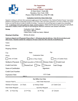 Graduation Cord & Key Chain Order Form