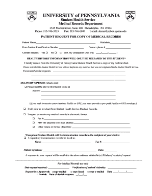 Patient Request for Copy of Medical Records