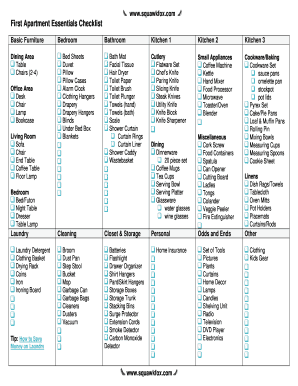 The First Home Essentials Checklist