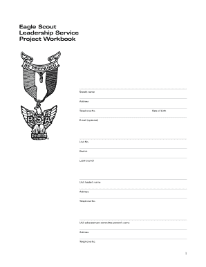 Eagle Scout Leadership Service Project Workbook