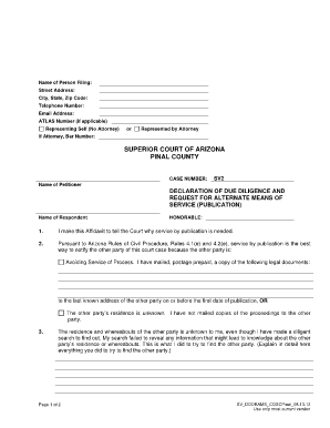 SV Declaration of Due Diligence Request for Alternate Means of Service. Instructions for Form 8829, Expenses for Business Use of Your Home