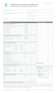 HUD-1A Settlement Statement
