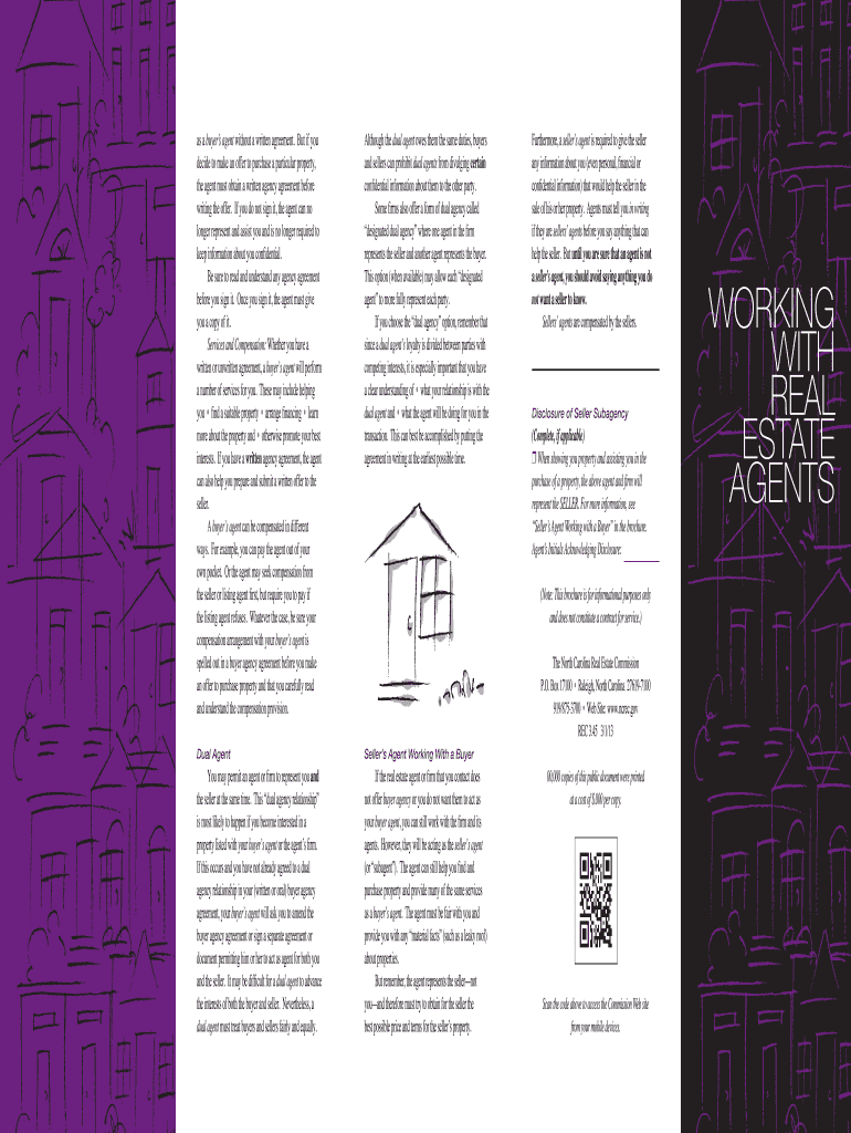 working with a realtor brochure Preview on Page 1