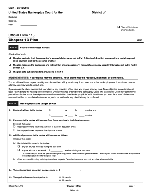 23 Printable chapter 13 bankruptcy forms Templates - Fillable Samples in  PDF, Word to Download | pdfFiller