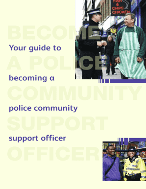 Fillable Online Your guide to becoming a police community support ...