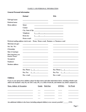 Estate Planning Questionnaire
