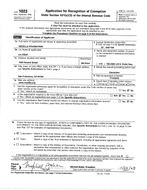 Fillable Online (1) Complete and file Form 1023 if applying under ...