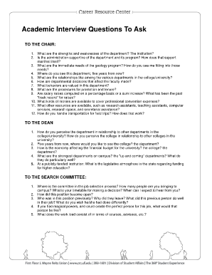 Academic interview questions and answers